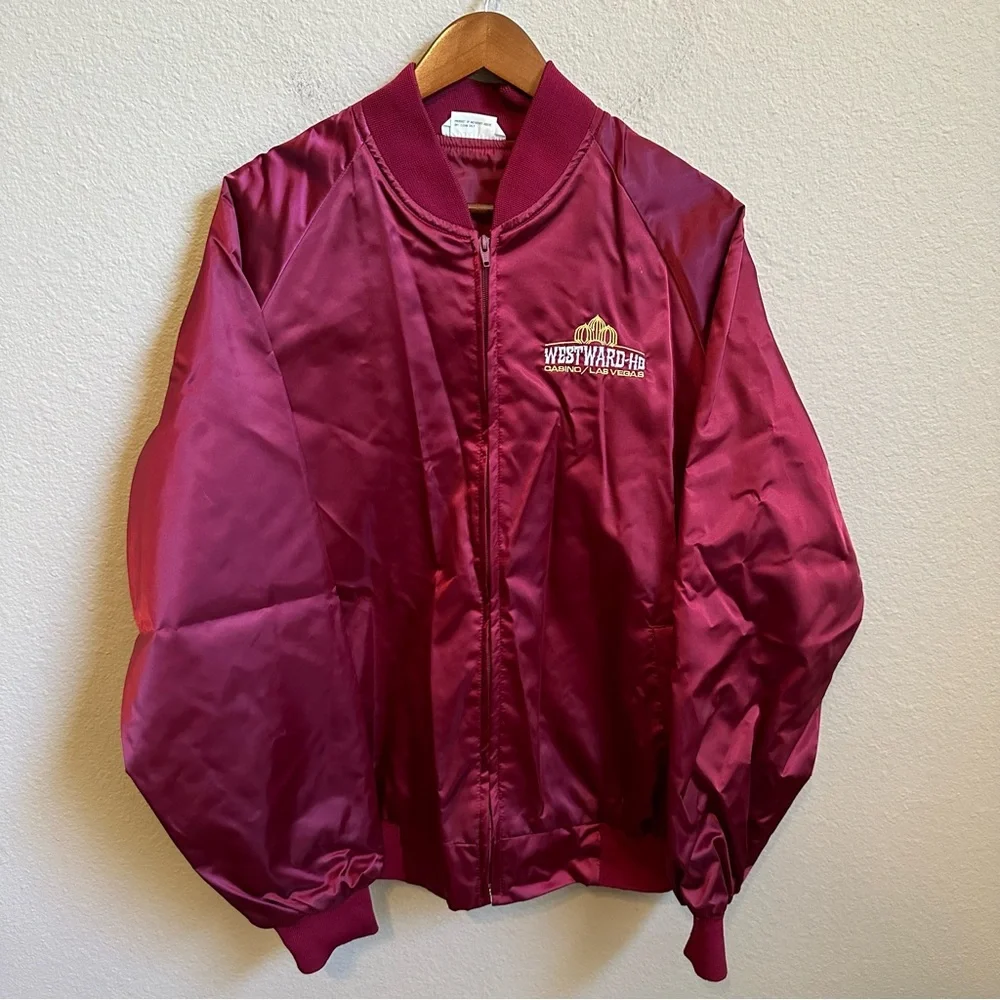 Vintage Las Vegas Westward Ho Casino Satin Bomber Jacket